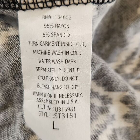 Julie's Closet women's large black white fringed boho spaghetti strap cr… - Picture 6 of 6